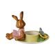 Candle holder with rabbit 15.5 / 12.5 / 11cm, stoneware, Goebel