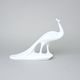 Páv 25 x 7,3 x 18 cm, bílé, Porcelánové figurky Duchcov