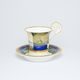 Cup and Saucer Johan, Prague 1901, 200 ml, Gold Etching, hand-painted by Roman Široký, Haas a Czjzek Porcelain