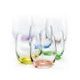 Club 300 ml Rainbow - colour set, whisky / juice / water glass, 6 pcs., Crystalex