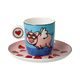 Espresso šálek a podšálek When Pigs Fly 100 ml, jemný kostní porcelán, Ed Heck, Goebel