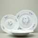 Talířová souprava pro 6 osob, Thun 1794, karlovarský porcelán, BERNADOTTE motýli