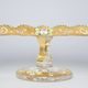 Cut Crystal Tray on stand, 280 mm, Gold + Enamel, Jahami Bohemia