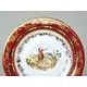 Olga: Cup 400 ml breakfast and saucer 19 cm, hunting ruby red, porcelain Bohemia