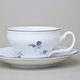 Tea cup and saucer 205 ml / 15,5 cm, Thun 1794 Carlsbad porcelain, BERNADOTTE blue flower