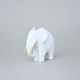 Elephant, 9,6 x 9,4 x 6 cm, White + Gold, Royal Dux Bohemia