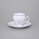 Cup tall coffee 150 ml, Thun 1794 Carlsbad porcelain, BERNADOTTE blue-pink flowers