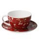 Cup and saucer V. van Gogh - Almond Tree Red, 0,25 l / 15 cm, Fine Bone China, Goebel