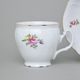 Coffee cup and saucer 220 ml / 16 cm, Thun 1794 Carlsbad porcelain, BERNADOTTE Meissen Rose