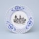 Plate perforated – Prague Monuments (Black, Random selection), 18 cm, Vilém Janoušek, Original Blue Onion Pattern