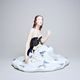 Dáma sedící 20 x 24 x 19 cm, Isis, Porcelánové figurky Duchcov