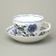 Cup + saucer D 0,40 l / 18,2 cm, Original blue Onion pattern + gold