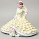 Lady with book, large, 22,5 x 32,5 x 26,5 cm, green - yellow, Royal Dux Bohemia