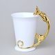 Mug Sphinx with a Cat, 400 ml, Gold, Goldfinger porcelain