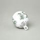 Christmas decoration - ball 7 cm, Original Green Onion pattern + platinum