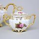 Tea set for 6 pers., Cecily roses, Royal porcelain Bohemia