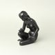 Lady With A Bird 18,5 x 12 x 12 cm, Black, Porcelain Figures Duchcov