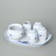 Cruet set 6 pcs., Thun 1794 Carlsbad porcelain, BERNADOTTE Forget-me-not-flower