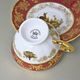 Tea cup 200 ml + saucer, Hunting - Ruby red, Carlsbad