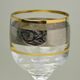 Claudia 50 ml, gold-platinum, Liqueur cup footed, Crystalex CZ