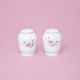 Pink line: Pepper shaker, Thun 1794 Carlsbad porcelain, BERNADOTTE roses