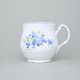 Mug Jonas 0,31 l, Thun 1794 Carlsbad porcelain, BERNADOTTE Forget-me-not-flower