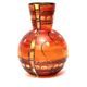 Studio Miracle: Váza oranžovo - červená, 21 cm, ruční dekorace Vlasta Voborníková