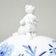 Mísa polévková oválná 3 l s figurkou na víku, cibulový vzor, Míšeňský porcelán