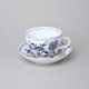 Šálek a podšálek B + B, 210 ml / 14 cm na kávu, rubínová červeň + zlato, Český porcelán a.s.
