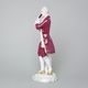 Gentleman Rococo 13 x 13 x 33 cm, Purple, Porcelain Figures Duchcov