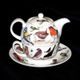 Birds: Tea for one set, English Fine Bone China, Roy Kirkham