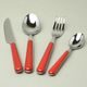 24 pcs. cutlery set, Tinta Unita, brick red, NEVA
