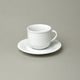 Cup coffee 175 m + saucer 14 cm, Thun 1794 Carlsbad porcelain, Catrin white