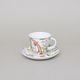 Mocca (espresso) cup 90 ml and saucer 135 mm, Thun 1794 Carlsbad porcelain, TOM 30005