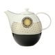 Konvice s ohřívačem Jin a Jang černá a bílá 25 / 16,5 / 20 cm, jemný kostní porcelán, Goebel