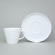 Šálek čajový / kávový 220 ml a podšálek 160 mm, Thun 1794, karlovarský porcelán, TOM bílý, nedekorovaný