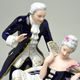 Canapé rococo 22 x 18,5 x 25,5 cm, Isis, Royal Dux Bohemia