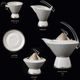 Mocca set for 6 persons Eva, Thun Studio, Luxury Porcelain