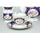 440: Coffee set for 6 pers., Sonáta, cobalt blue + roses + gold, Leander Loučky