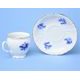 Cup and saucer 220 ml / 16 cm, Thun 1794 Carlsbad porcelain, BERNADOTTE blue rose