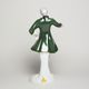 Gentleman Rococo 12,5 x 10,5 x 22 cm, Color - Green, Porcelain Figures Duchcov