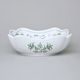 Bowl salad square 15 cm, Green Onion Pattern, Cesky porcelan a.s.