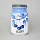 Jar for foodstuffs 1 l, Thun 1794 Carlsbad porcelain, BLUE CHERRY