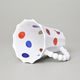 Mug Retro T, Dots Color Mix, 250 ml, Porcelain Goldfinger