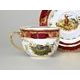 Olga: Cup 400 ml breakfast and saucer 19 cm, hunting ruby red, porcelain Bohemia