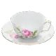 Tea cup 200 ml and saucer 15 cm, meissen rose decor, Meissen porcelain
