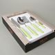 24 pcs. cutlery set, BISTROT Pied de Poule green, NEVA