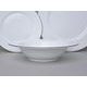 Plate set for 6 pers., ELLA/NINA black line, Thun 1794 Carlsbad Porcelain