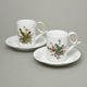 Cup 120 ml + saucer Yoko 135 mm - Birds - 2 pcs. set, Atelier Lesov Thun