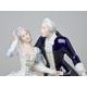 Couple rococo 17,5 x 10,5 x 22 cm, Porcelain Figures Duchcov
